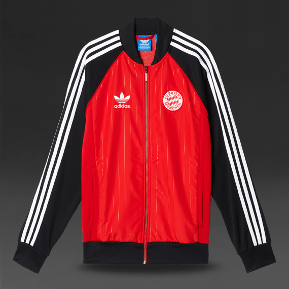 Adidas Originals Bayern Munich Superstar Track Top Scarlet / Black for Men